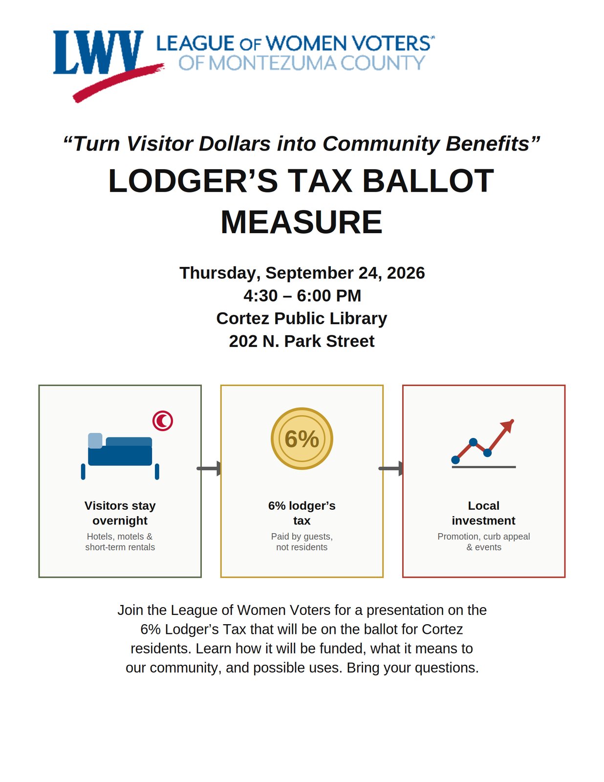 LWV Lodger's Tax Ballot Measure